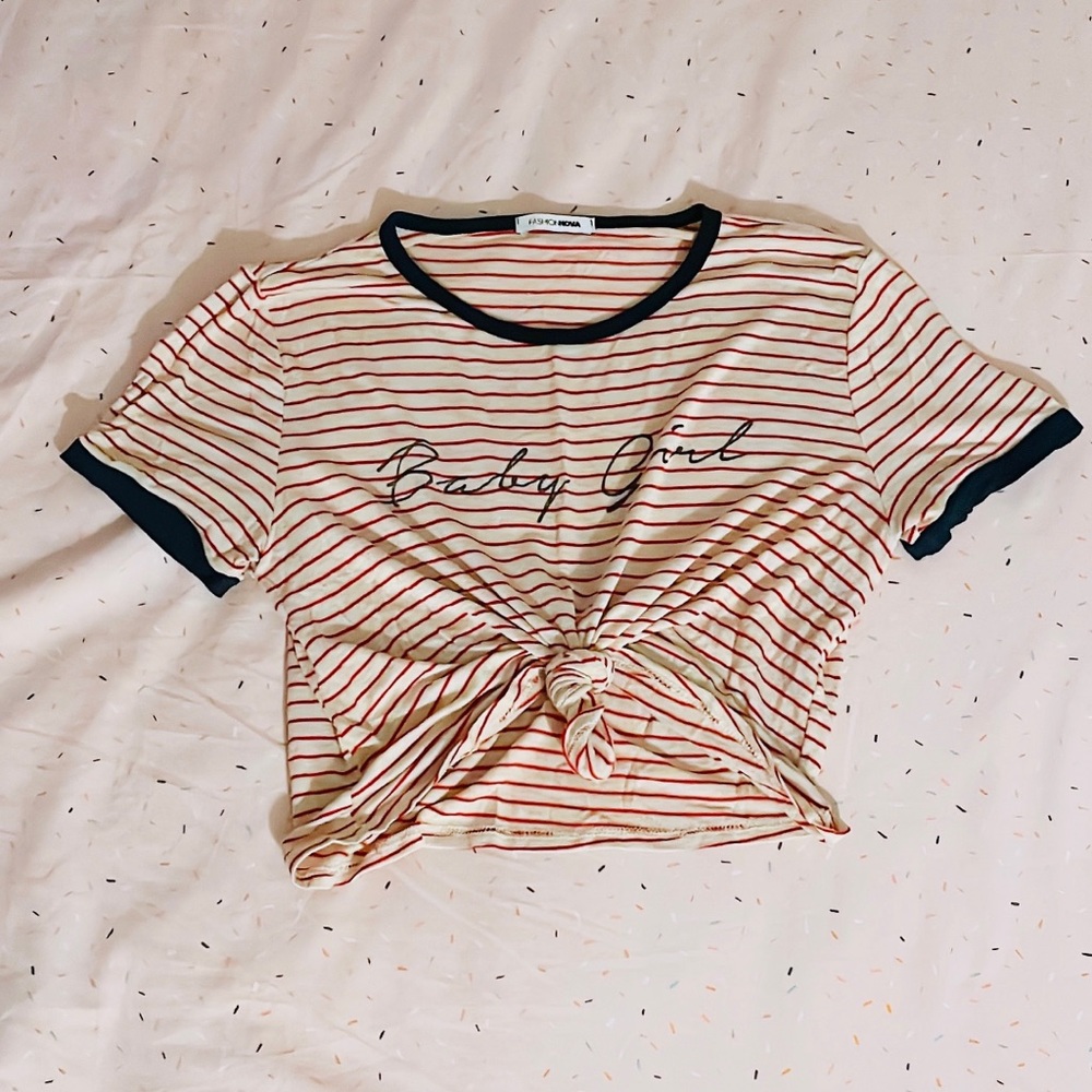 Fashionnova Baby Girl Tie-up Crop Top 👚 - Picture 5 of 8